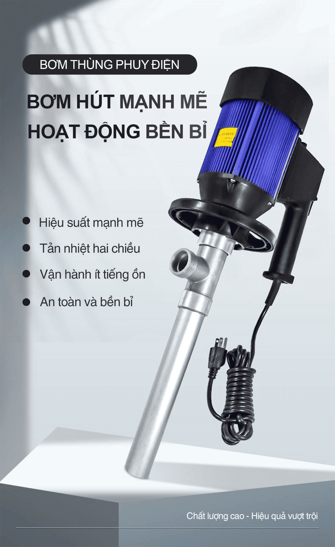 Gioi thieu bom thung phuy dien GODO HD A1