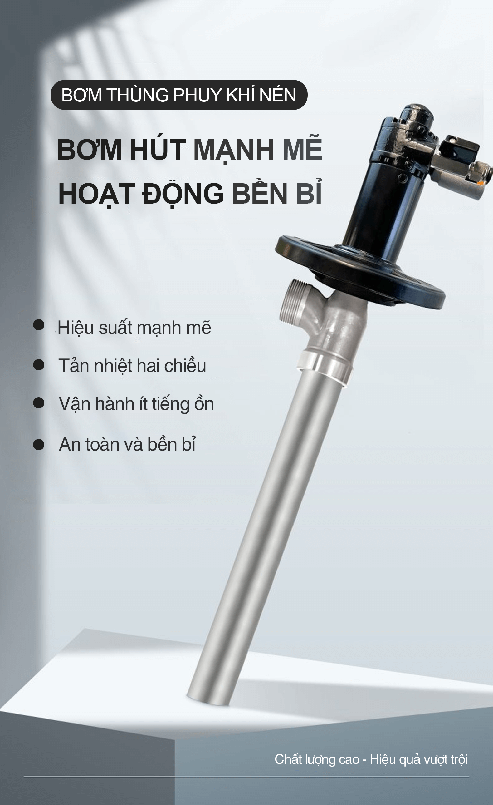 Gioi thieu bom thung phuy khi nen GODO HD A1 1